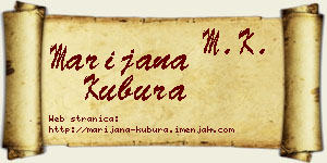 Marijana Kubura vizit kartica